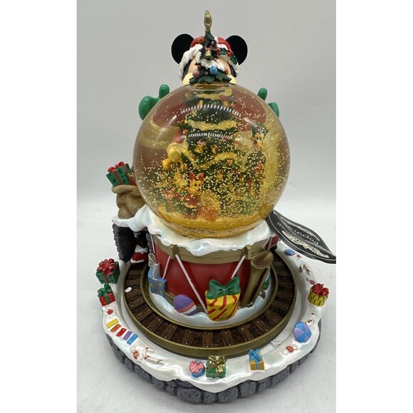 Disneyland Deck the halls snow globe With Running Train Rare retired W/Box - Picture 3 of 8